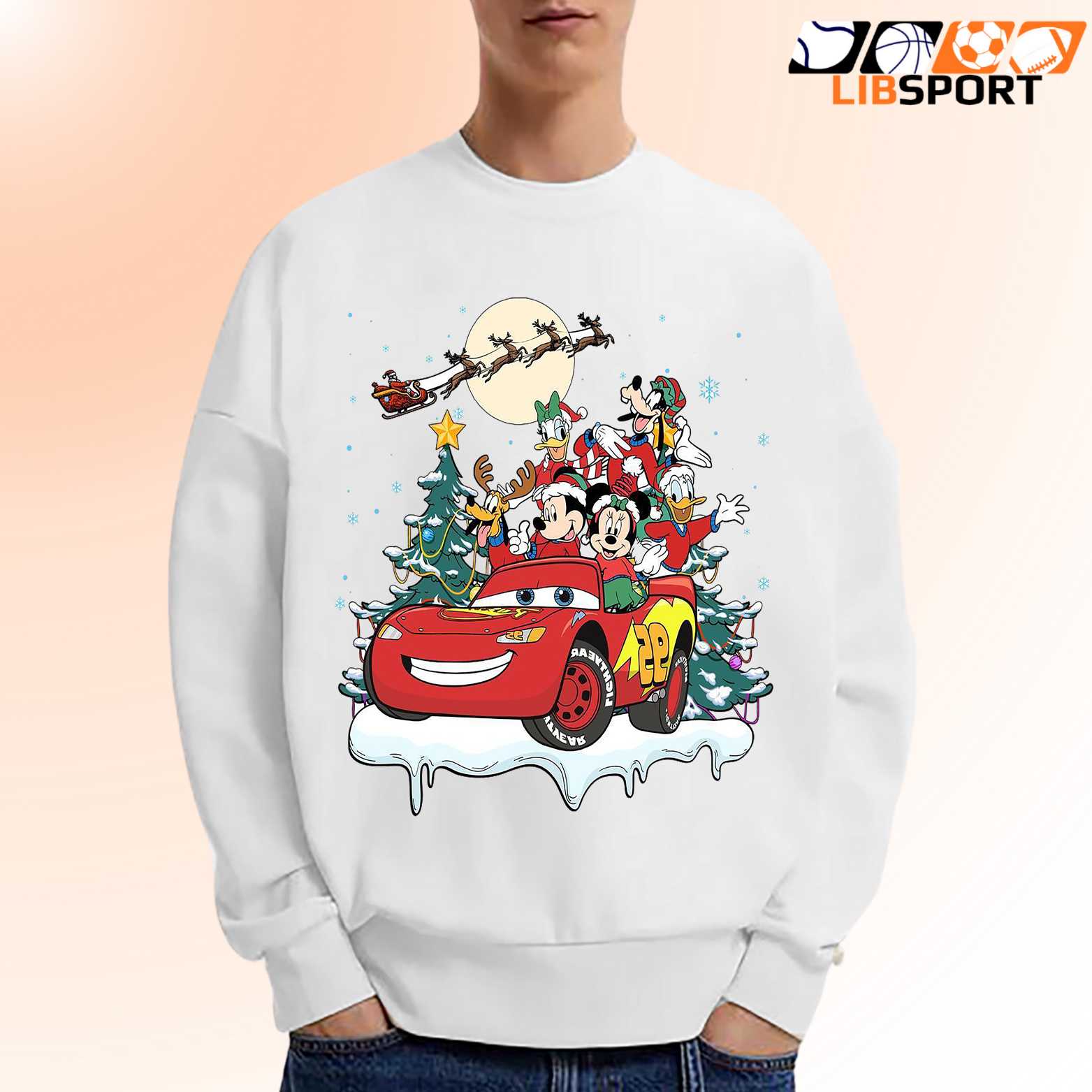 Disney Christmas T Shirt, Mickey Minnie Donald Goofy Graphic Tee